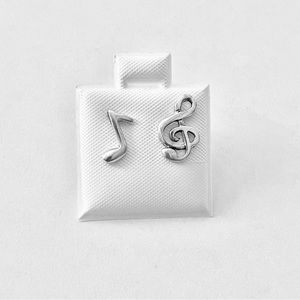 Sterling Silver Clef and Music Note Earrings, Silver Earring, Musical Earrings